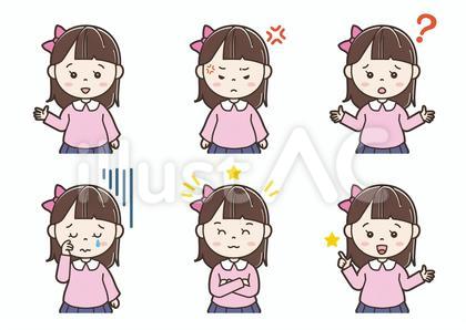 女性イラスト表情27
