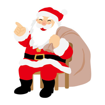 荷物をもつサンタクロース4 サンタクロース,クリスマス,12月のイラスト素材