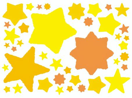 ちぎり紙風星のような形のフレームセット5 フレーム,背景フレーム,背景色,枠,囲み,囲み枠,背景枠のイラスト素材