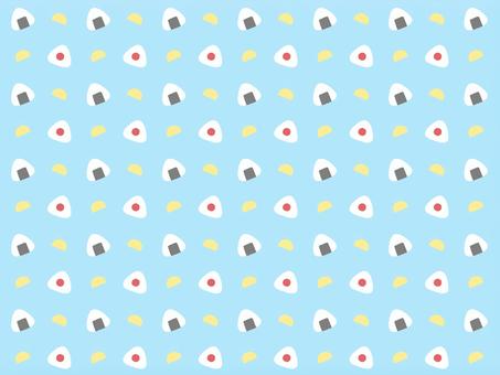 おにぎりのパターン背景05 おにぎり,背景,パターン,おむすび,新米,お米,米,秋,旬,ごはんのイラスト素材