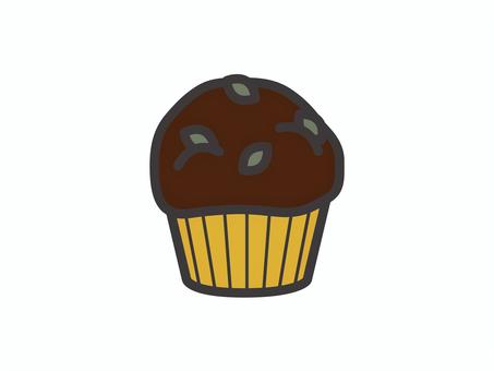 マフィン(カボチャの種)01 マフィン(カボチャの種)01 マフィン,お菓子,焼き菓子,スイーツ,食べ物,アイコン,マーク,シンプルのイラスト素材