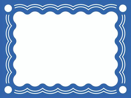 まるぽちフレーム青