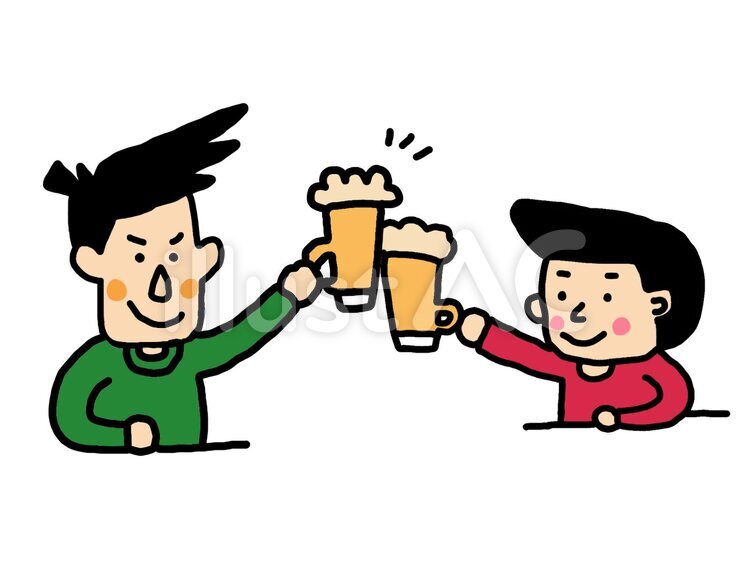 忘年会　飲み会　ビール 忘年会,飲み会,ビールのイラスト素材