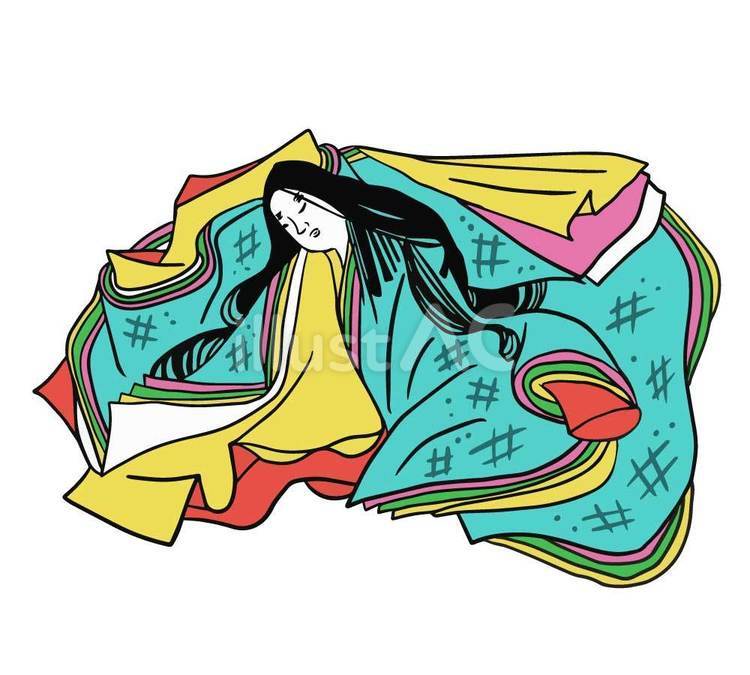 清少納言　百人一首 女性,歴史,和風のイラスト素材