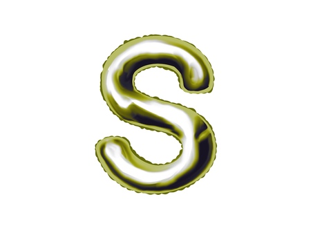 バルーン文字Sゴールド アルファベット,バルーン文字,風船,文字,かわいい,alphabet,sのイラスト素材