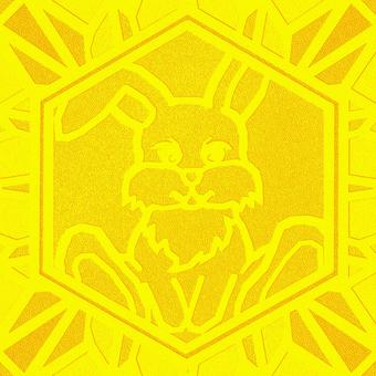 シームレスなモザイク　干支 卯　o 卯,兎,ウサギ,干支,動物,正月,年賀状,背景素材,バックグラウンド,モザイクのイラスト素材