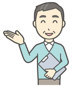 ニット中年男性-158-バスト