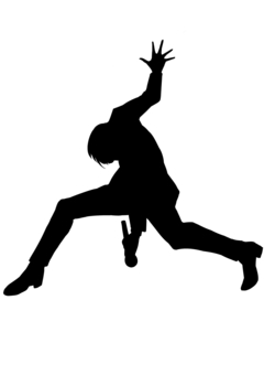 Illustration, ídolo, danza, silueta, 