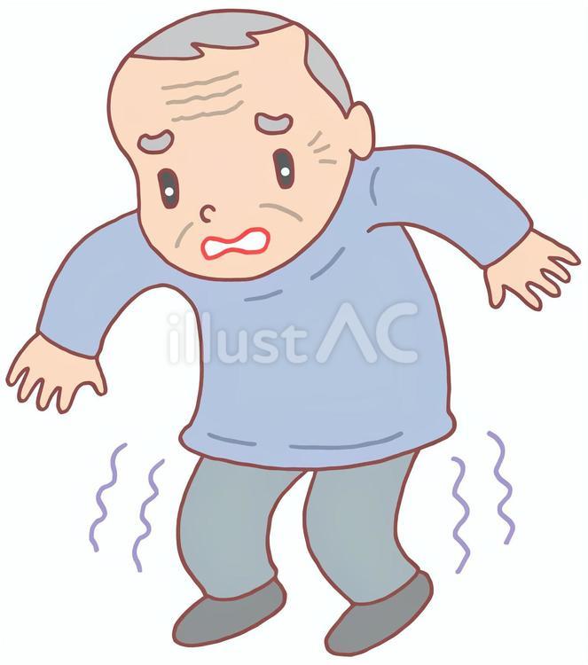 高齢者の歩行障害・筋力低下 歩行障害,筋力低下,運動能力低下のイラスト素材