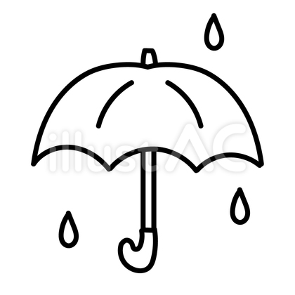 【色なし】傘と雨粒
