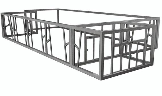 設計 設計,建物,図面,ハウス,平屋,枠,がわ,フレーム,骨組み,シックのイラスト素材