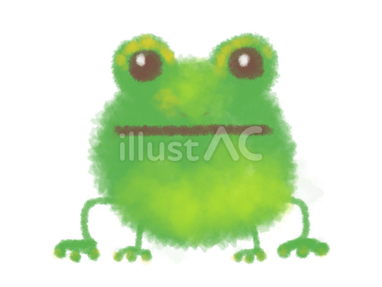 カエルさん 生き物,蛙,緑のイラスト素材