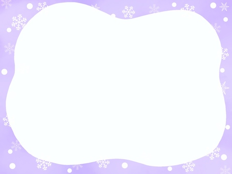 雪の結晶のフレーム2：薄紫色