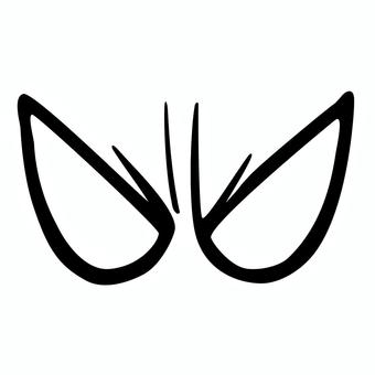 マンガ的な怒ったつり目のイラスト2 目,怒り,つり目,マンガ,怒る,睨む,激怒,カンカン,手描き,線画のイラスト素材