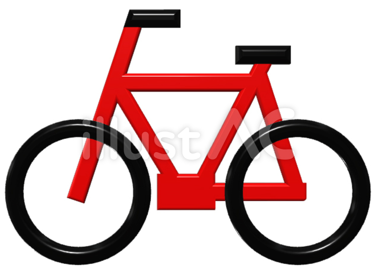 自転車マーク 自転車マーク,自転車,チャリのイラスト素材