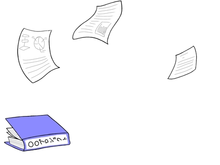 風に舞う書類 書類,資料,風,舞う,ファイル,紙,ビジネスシーンのイラスト素材