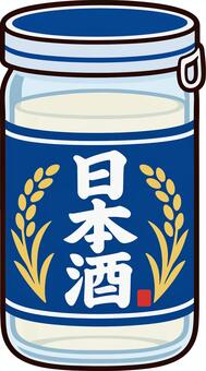 日本酒2 日本酒,アルコール,カップ酒,飲み物,お酒,かわいい,醸造酒,飲み切り,瓶,ワンカップのイラスト素材