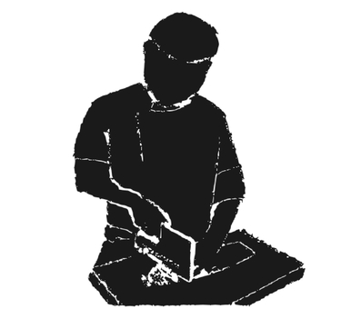 うどんを打つシルエット 調理師,料理人,コックさん,コック服,調理,料理,シェフ,飲食店,レストラン,専門学生のイラスト素材