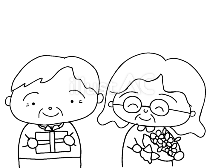 敬老の日 敬老の日,おじいちゃん,おばあちゃんのイラスト素材