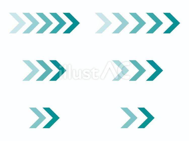 連続矢印素材セット 矢印,右,向きのイラスト素材