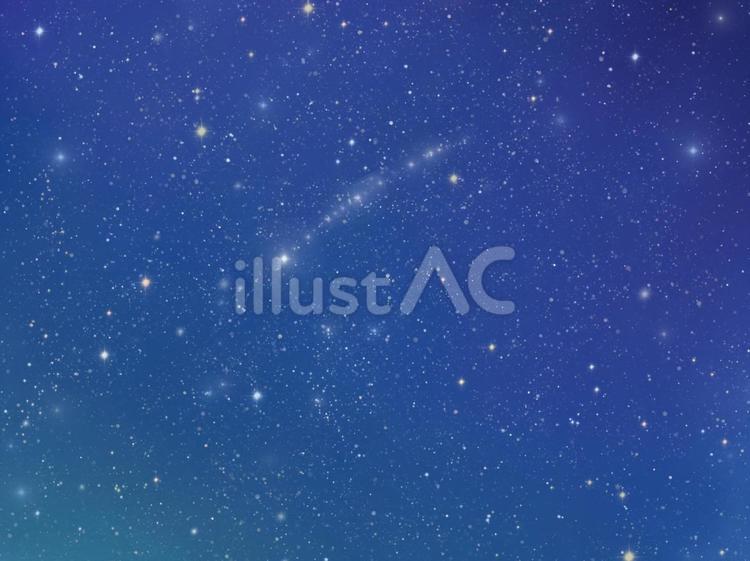 流れ星のある星空　背景 流れ星,流星,星のイラスト素材