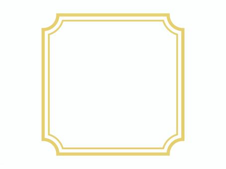 シンプルな2重枠/正方形 ポップ,シンプル,ベクター,金,ゴールド,金の枠,金縁,金色,エレガント,おしゃれのイラスト素材