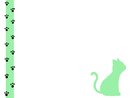 Cats and footprints (green), , JPG and PNG