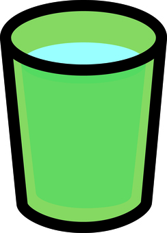 緑のコップの冷水です。 コップ,冷水,シンプル,飲食店,グラス,ドリンク,清涼飲料,水,お冷や,飲み物のイラスト素材