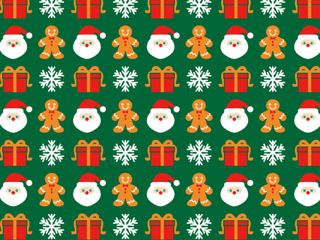 サンタクロースとプレゼントの壁紙 クリスマス,壁紙,パターン,模様,サンタ,サンタクロース,ジンジャーブレッドマン,ジンジャークッキー,ジンジャーブレッド,ジンジャービスケットのイラスト素材