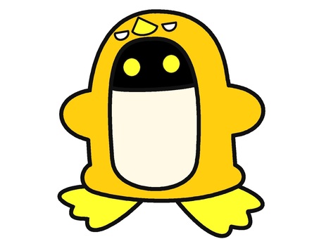 Yellow penguin costume ghost icon, , JPG and PNG