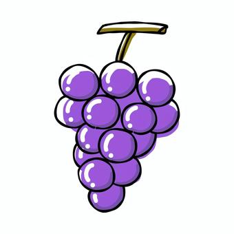 ぶどう ぶどう,果物,手書き,フルーツ,葡萄,かわいい,巨峰,ブドウ,シンプル,フラットのイラスト素材