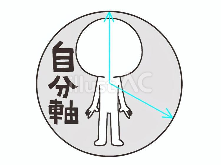 自分軸 シルエット,自分,軸のイラスト素材