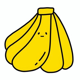 果物キャラクター（バナナ） バナナ,キャラクター,果物,八百屋,挿絵,顔,農家,農業,スーパーマーケットのイラスト素材
