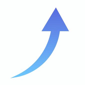 上向矢印 右上,矢印,上昇,up,アイコン,シンプル,イラストのイラスト素材