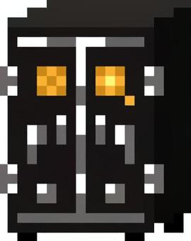 ドット絵の黒の鉄金庫です。 ドット絵,鉄,金庫,シンプル,ダイヤル,鍵,扉,セキュリティ,防犯,耐火のイラスト素材