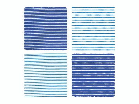 手描きストライプ背景セット01