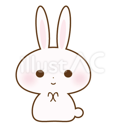にこにこお願いうさぎのイラスト