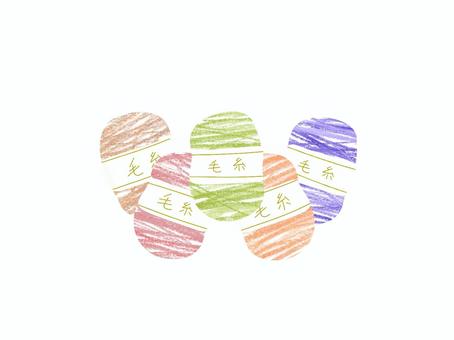 毛糸 毛糸,裁縫,編み物,冬,カラフル,イラスト,シンプル,素材,ワンポイントのイラスト素材