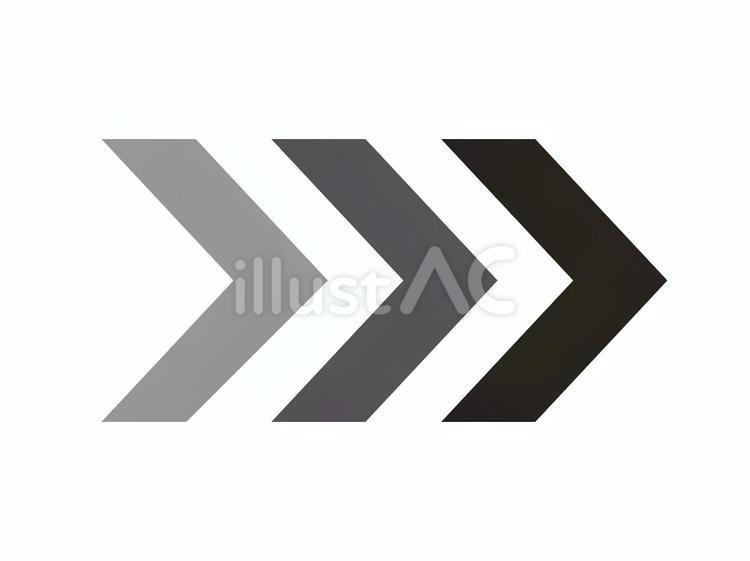 黒矢印（連続・グラデーション） 黒矢印,矢印,右向きのイラスト素材
