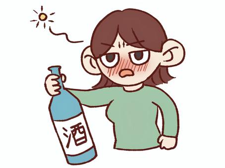 よっぱらい よっぱらい 酒,よっぱらい,女の子,飲酒,飲みすぎのイラスト素材