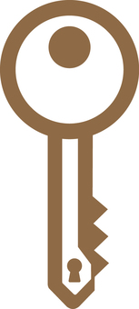 ピクトグラムの銅の家の鍵です。 ピクトグラム,鍵,シンプル,家,ギザギザ,キー,レトロ,金属,ドア,玄関のイラスト素材