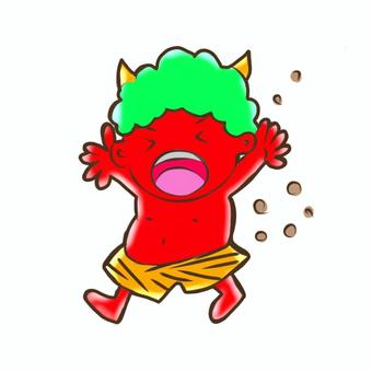 節分 節分 節分,鬼,豆のイラスト素材