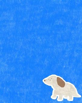 かわいいわんちゃん♪ かわいい,犬,ドッグ,わんちゃん,動物,生き物,ペット,青,ブルー,可愛いのイラスト素材