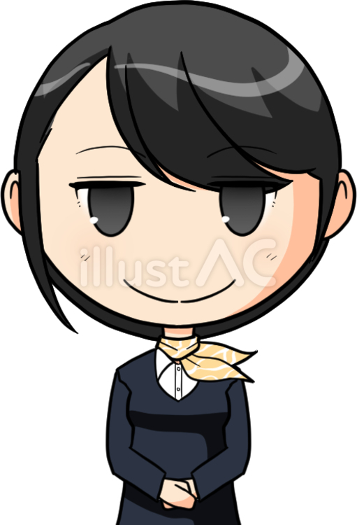 受付嬢062802 人物,女性,受付嬢のイラスト素材