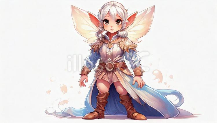 エルフ　女性 エルフ,妖精,キャラクターのイラスト素材