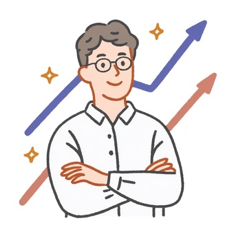 成長を見守る若い男性