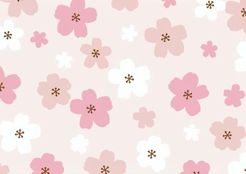 レトロ　桜　背景イラスト レトロ,桜,さくら,花びら,春,花,手書き,4月,3月,飾りのイラスト素材