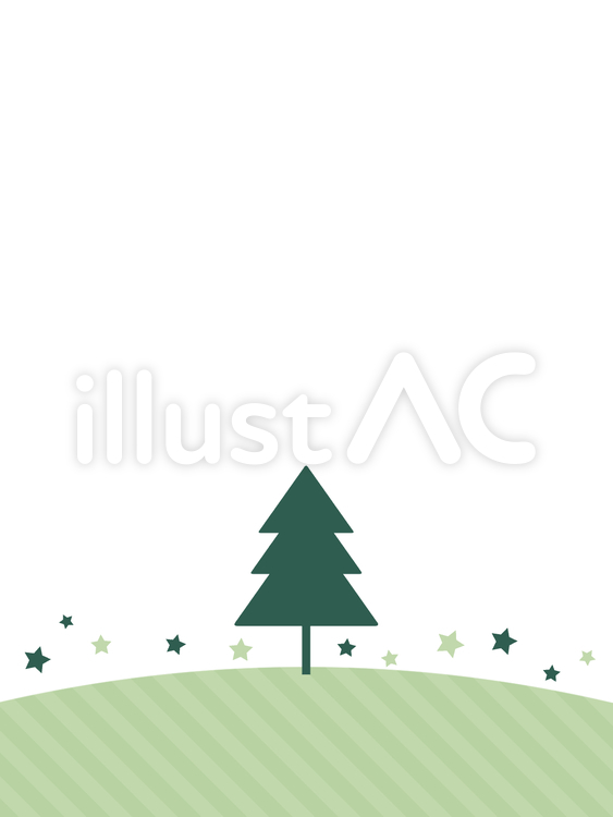 緑のクリスマスツリーと星 ツリー,星,シンプルのイラスト素材