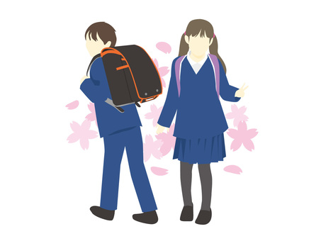 入学式イメージ1 入学式イメージ1 ランドセル,小学生,制服のイラスト素材