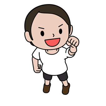 ガッツポーズする人 ガッツポーズする人 ガッツポーズ,見上げる,喜び,ポジティブ,笑顔,成功,目標,達成,スポーツ,男のイラスト素材